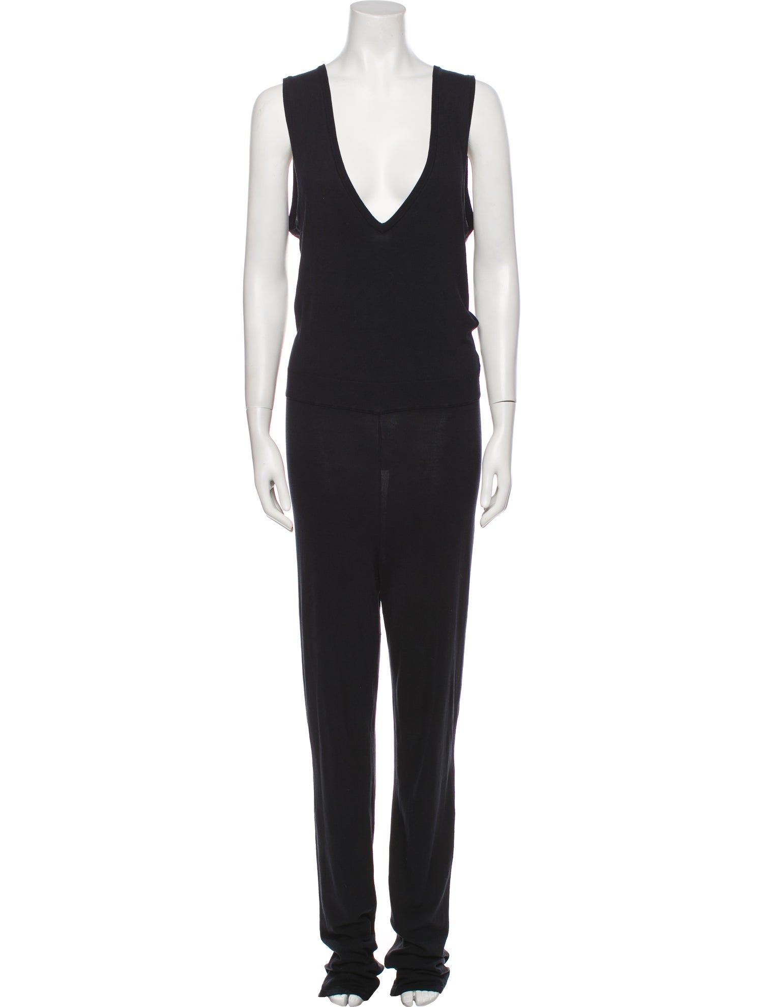 La Perla Silk Plunge Neckline Jumpsuit