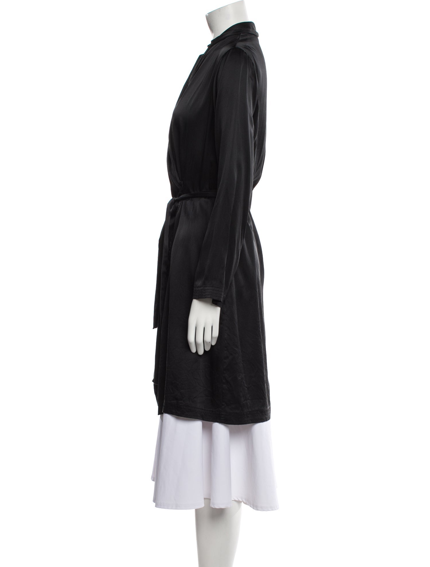 Agent Provocateur Silk Robe - Black Loungewear, Clothing - PVC23662 ...