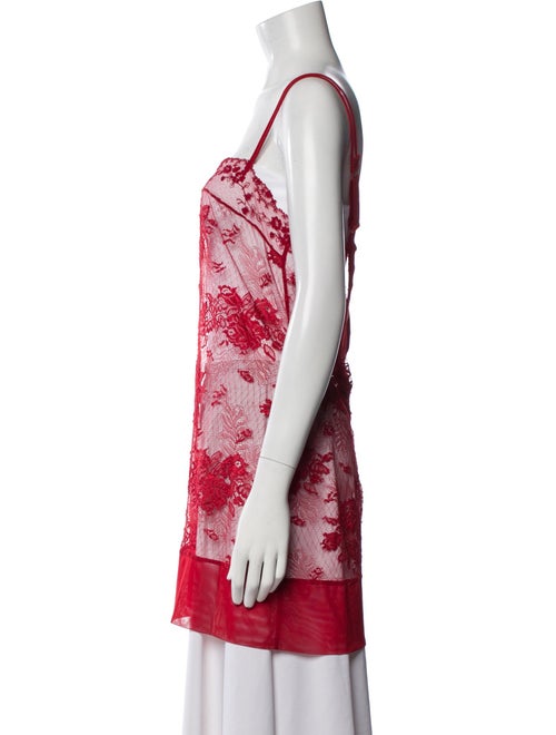 La Perla Lace Pattern Square Neckline Tunic