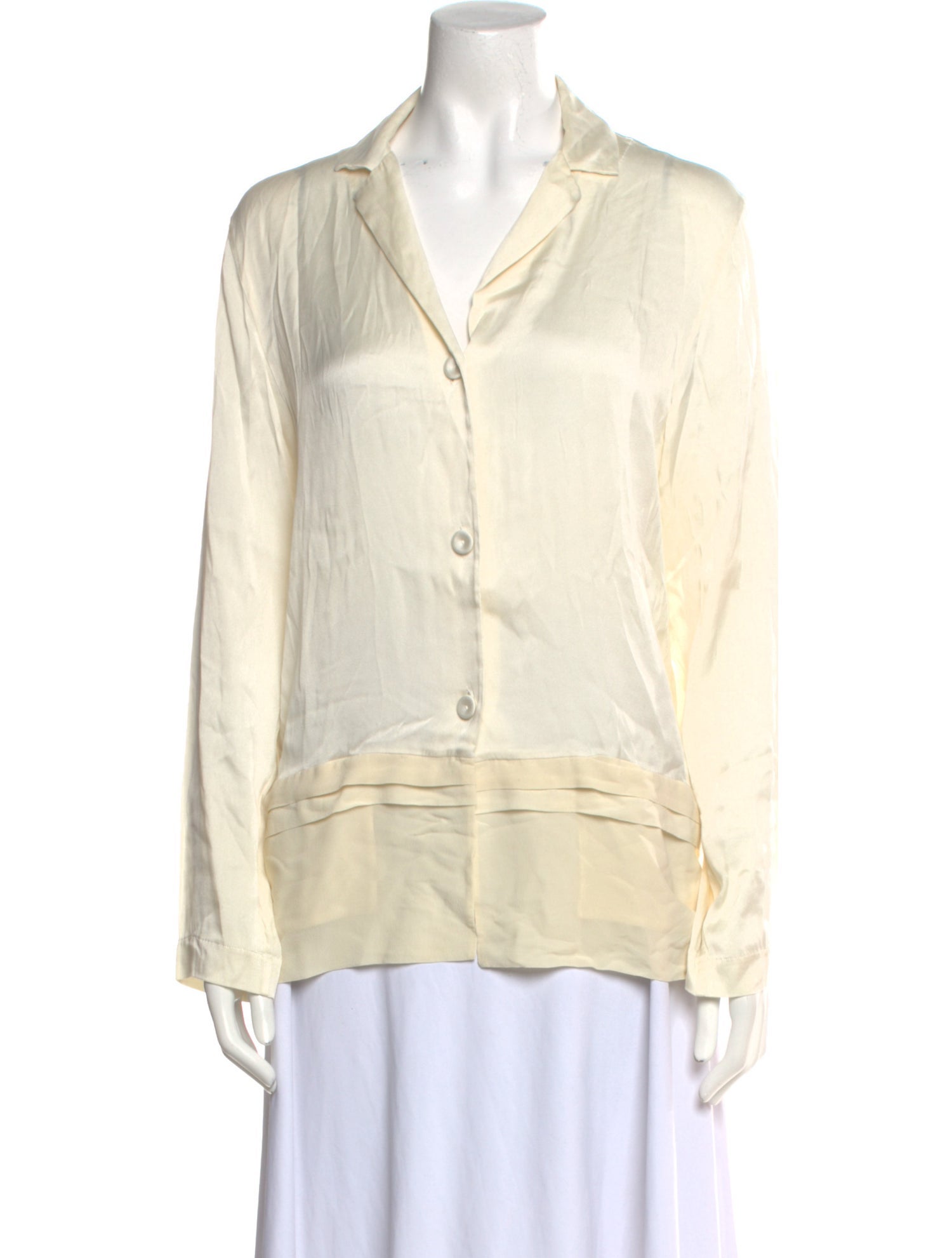 La Perla Long Sleeve Button-Up Top