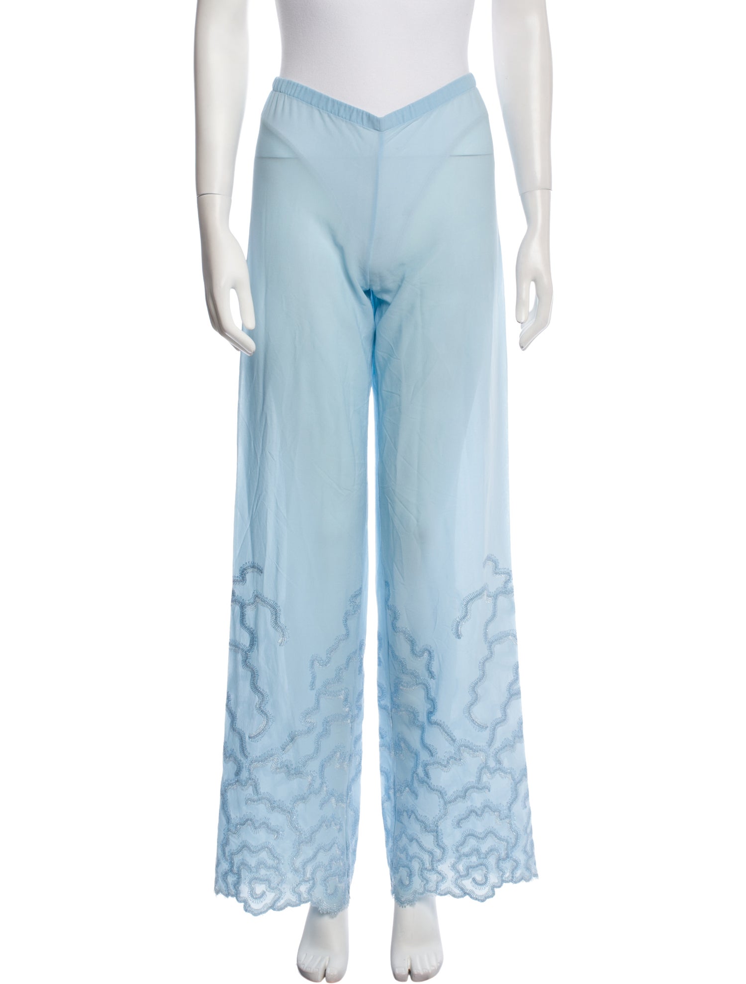La Perla Silk Embroidered Accent Pajamas w/ Tags