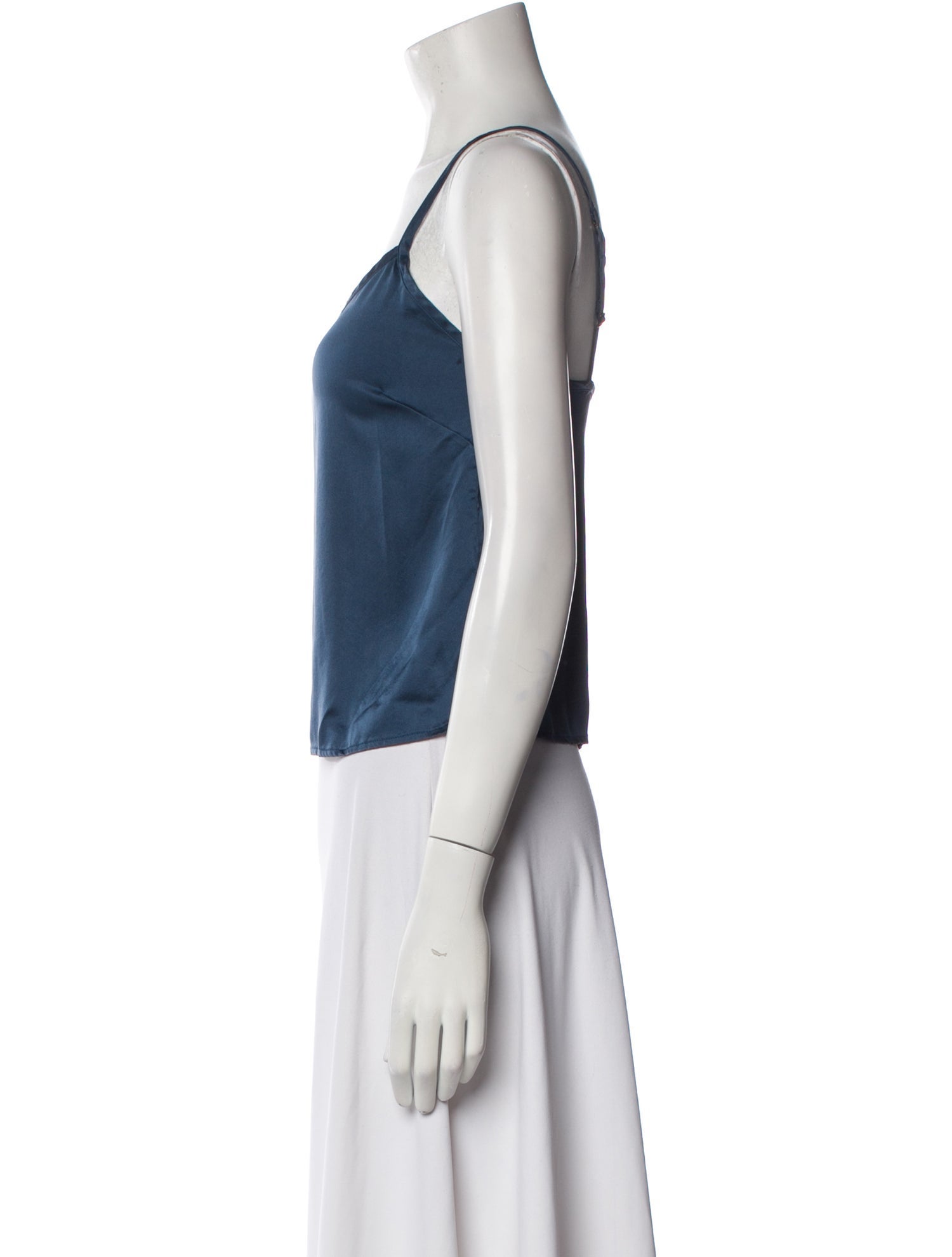 La Perla Silk V-Neck Crop Top