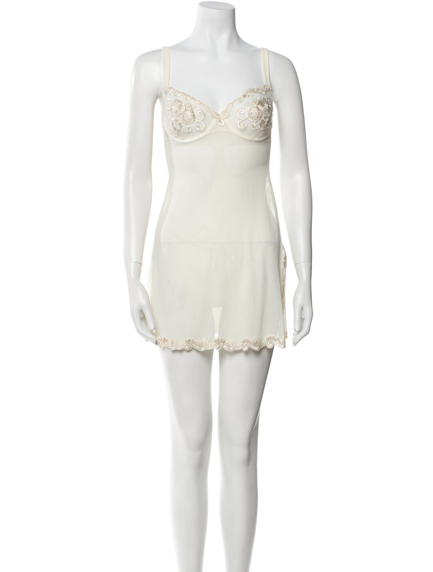 La Perla Nylon Embroidered Accent Nightgown