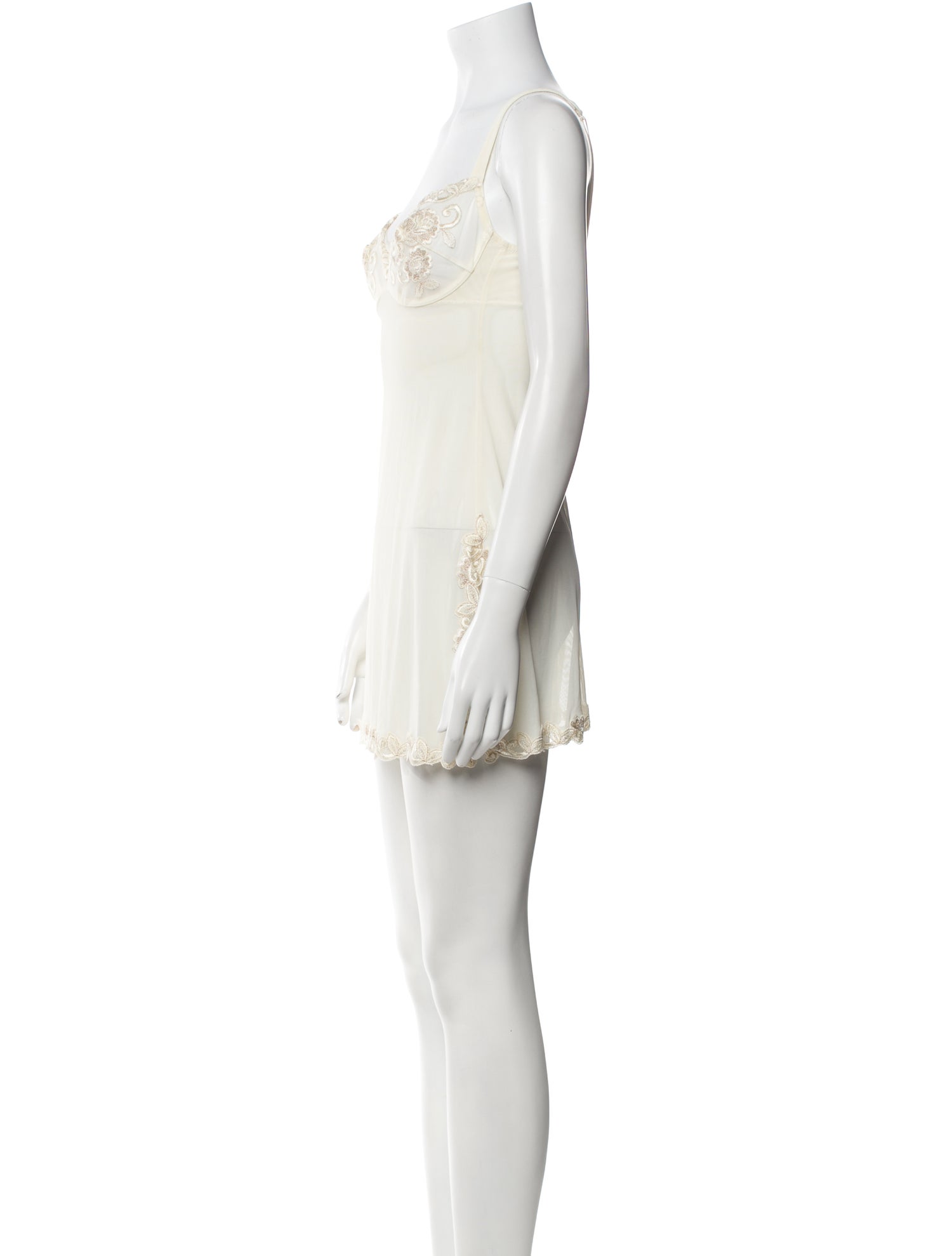 La Perla Nylon Embroidered Accent Nightgown