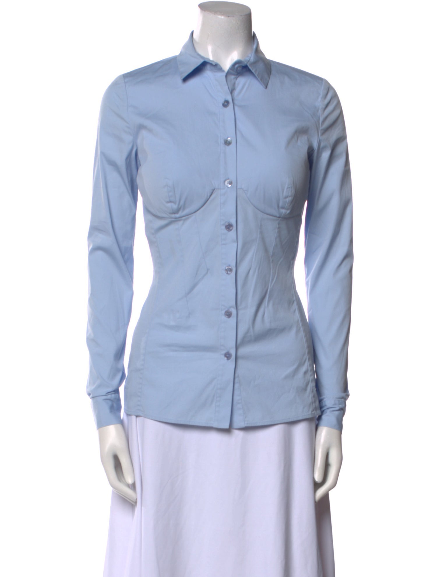 La Perla Long Sleeve Button-Up Top