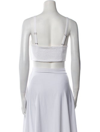 La Perla Square Neckline Sleeveless Crop Top