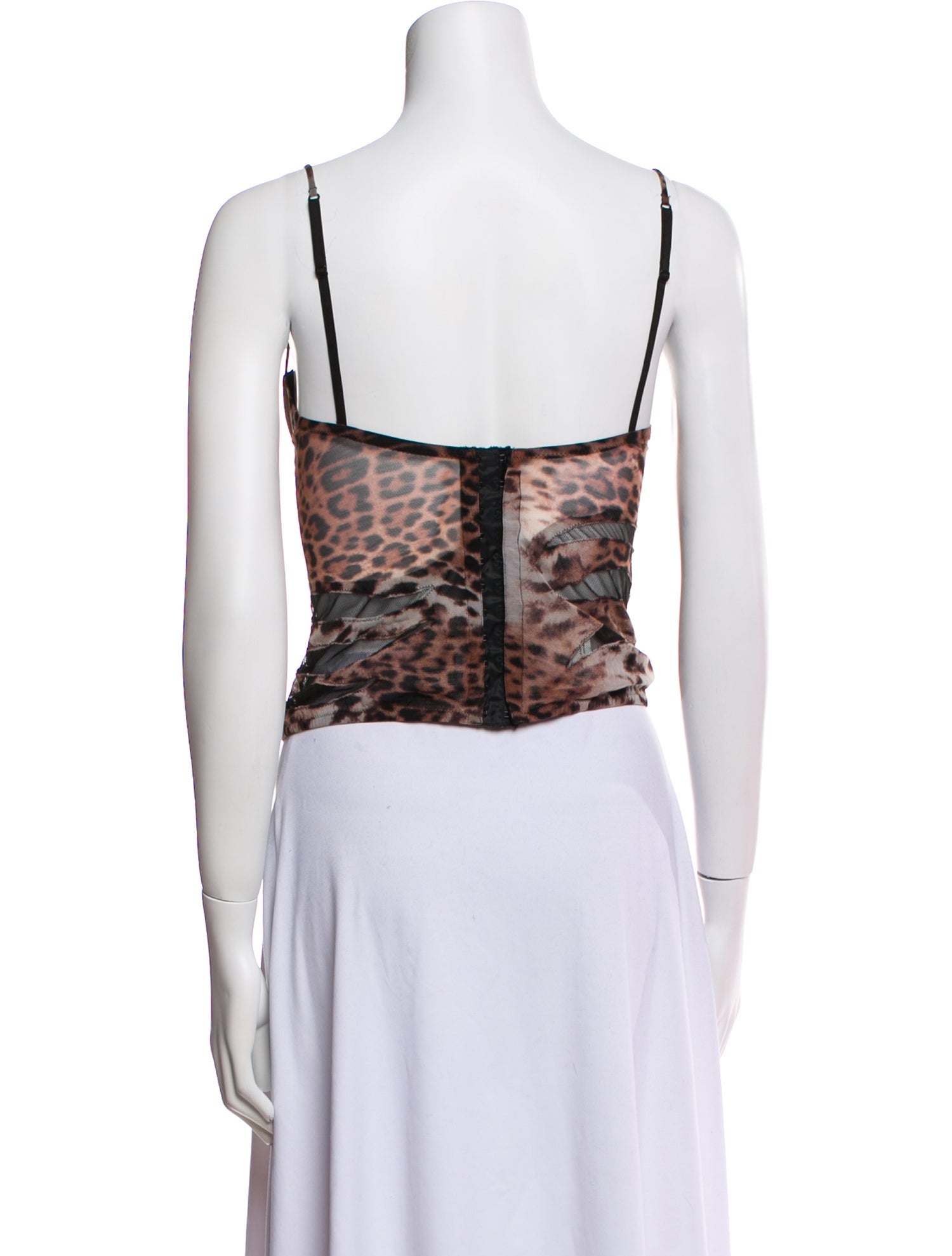 La Perla Animal Print Strapless Crop Top