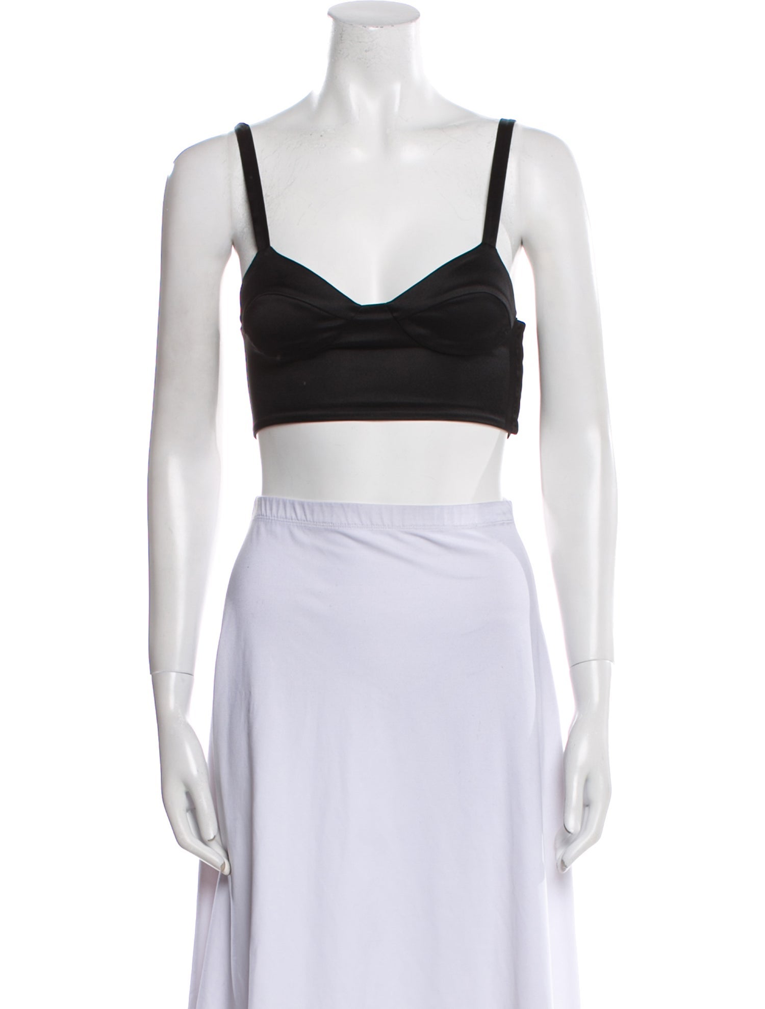 La Perla Silk Square Neckline Crop Top