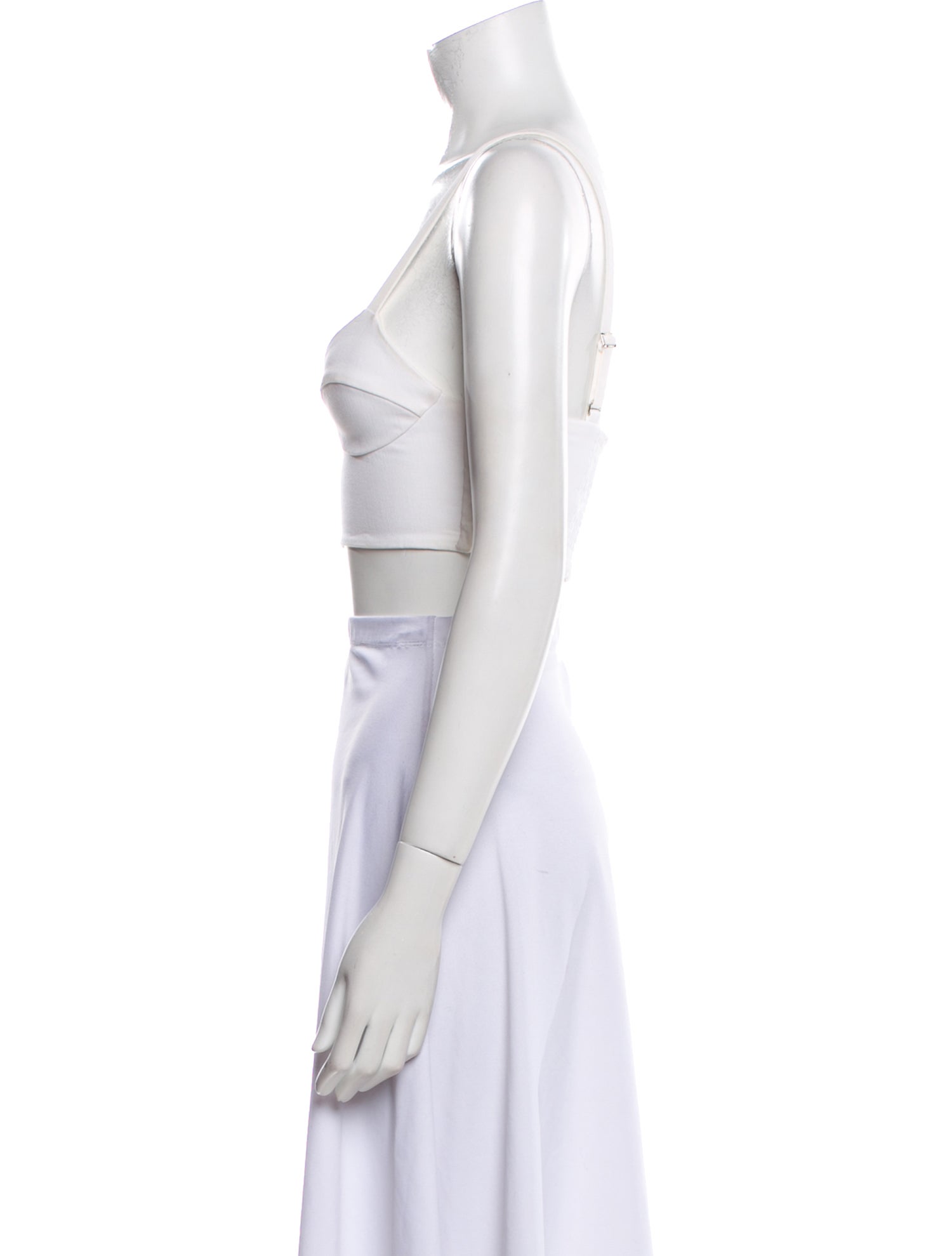 La Perla Square Neckline Sleeveless Crop Top