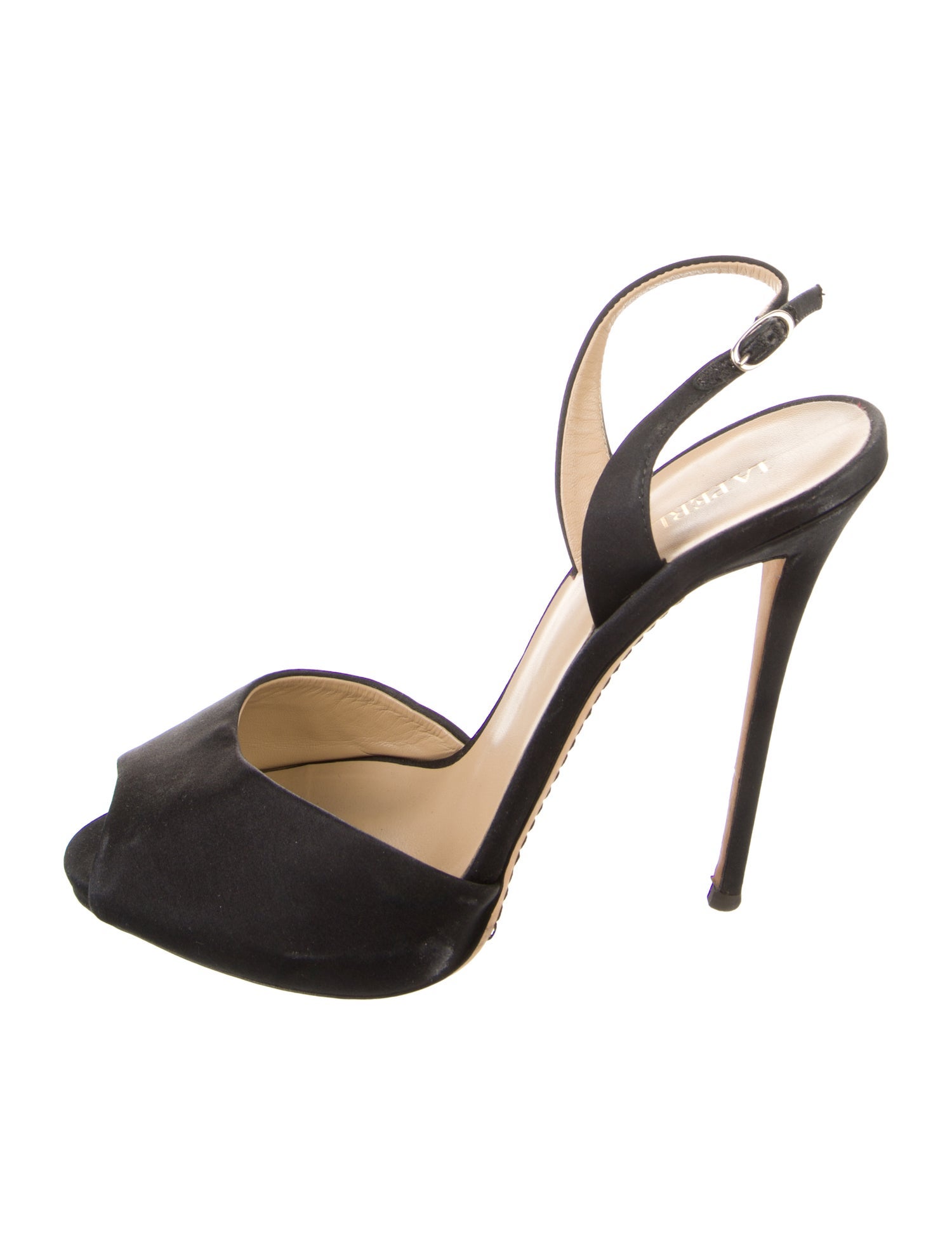 La Perla Satin Slingback Pumps