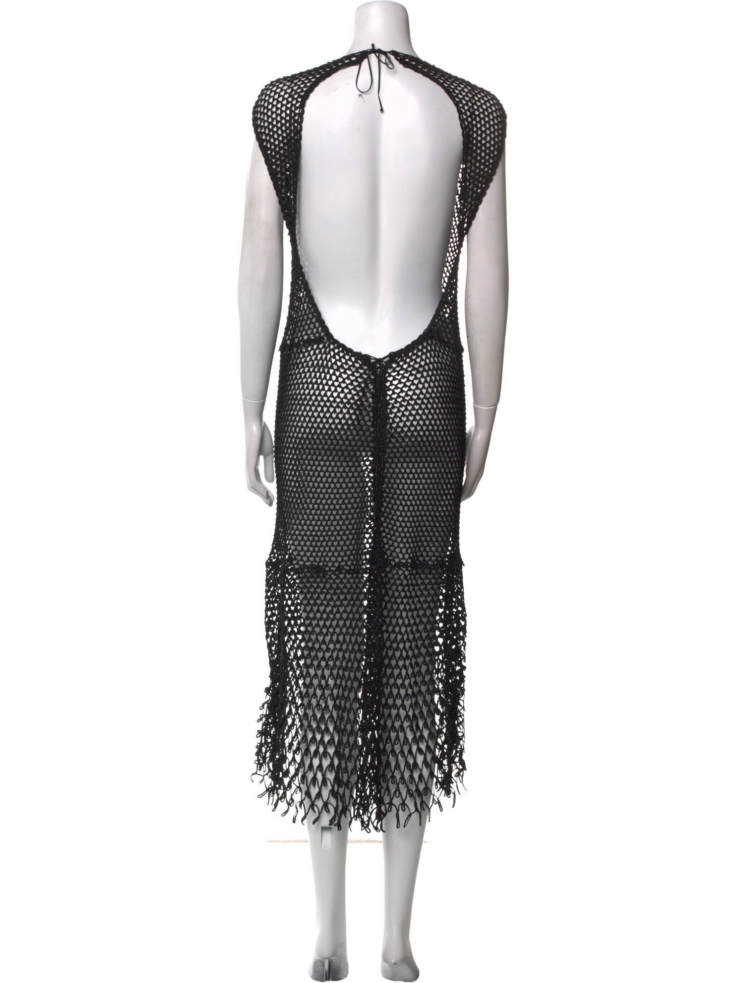 La Perla Polka Dot Print Midi Length Dress