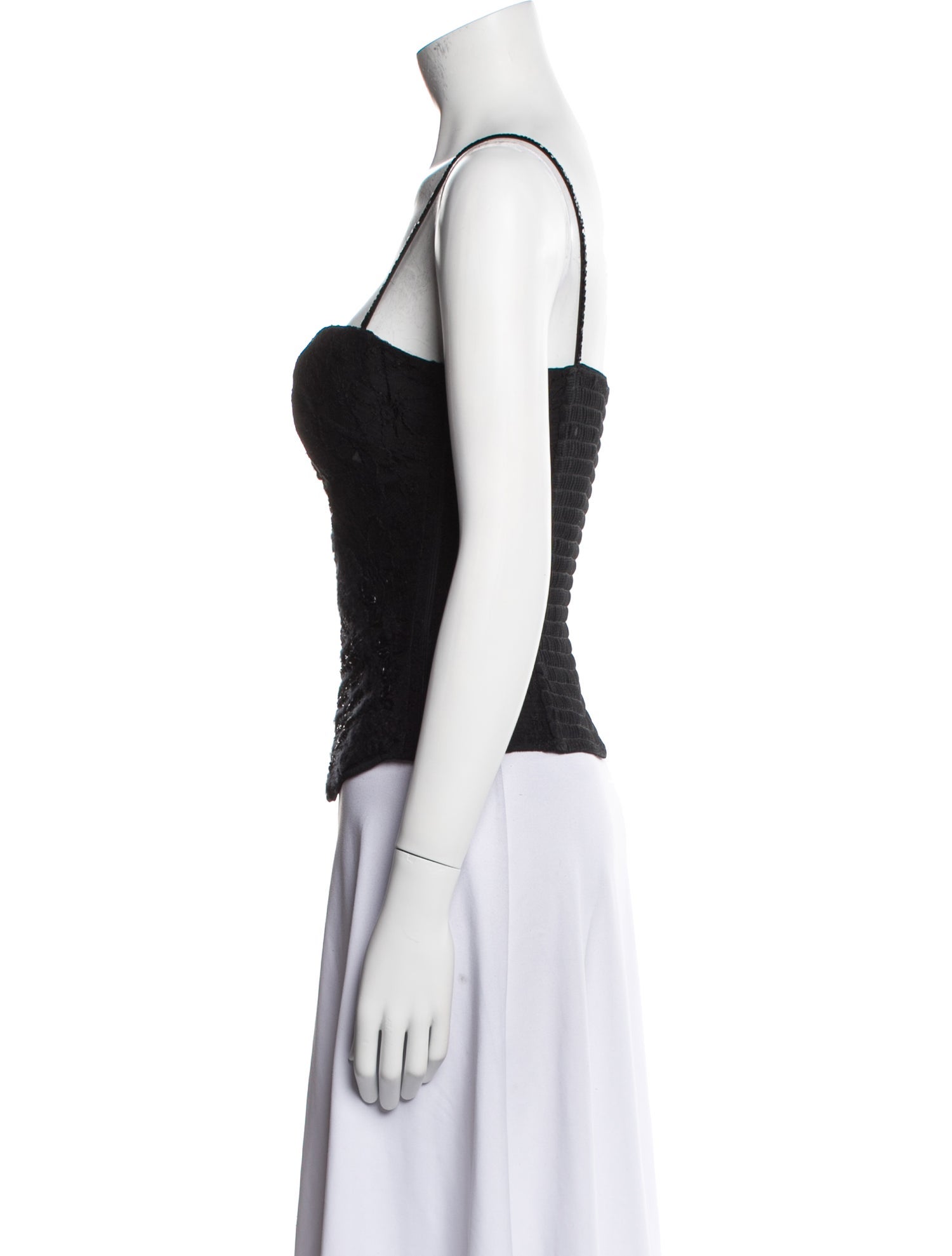 La Perla Silk Square Neckline Crop Top