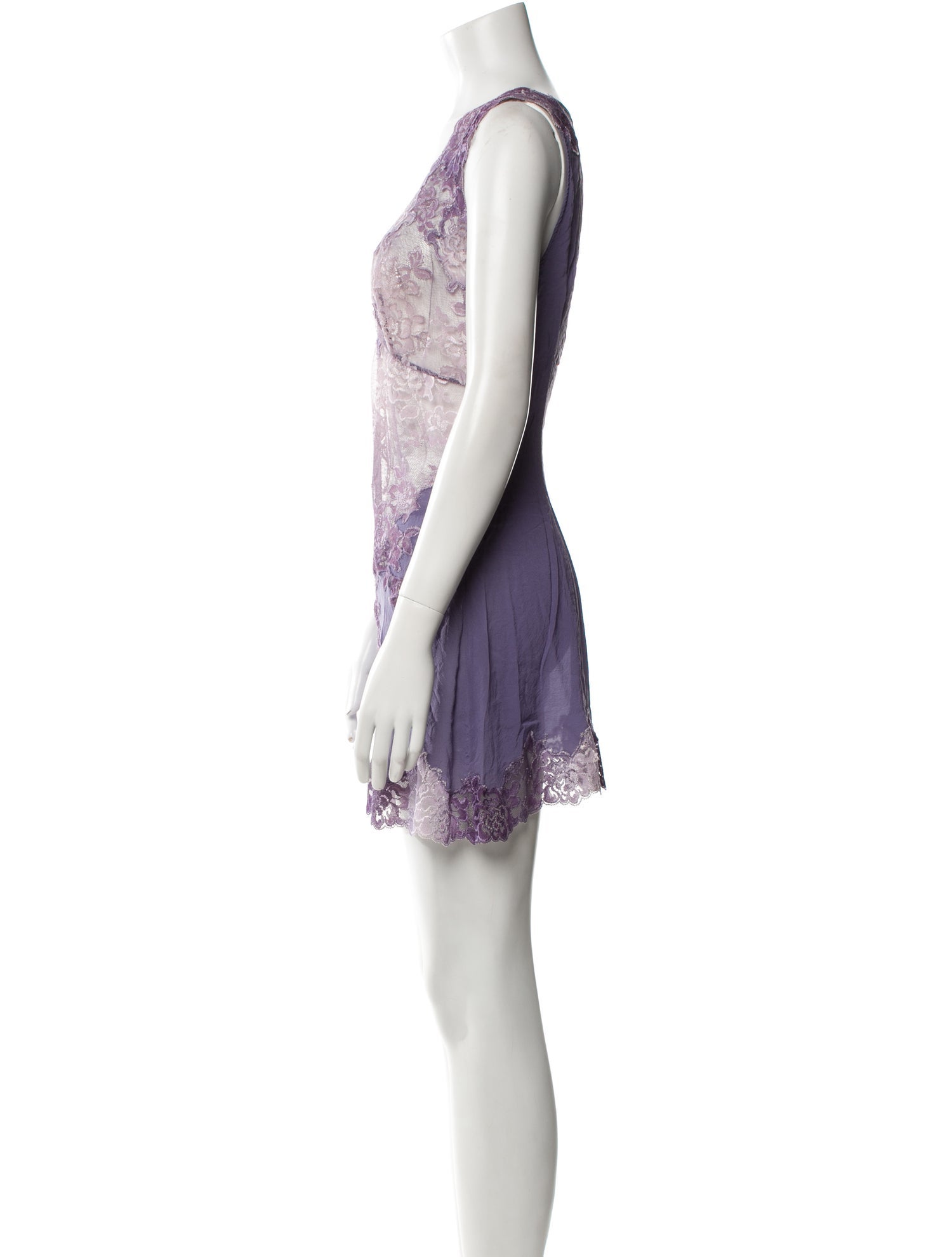 La Perla Nylon Lace Trim Embellishment Nightgown
