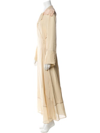 La Perla Silk Lace Trim Embellishment Robe