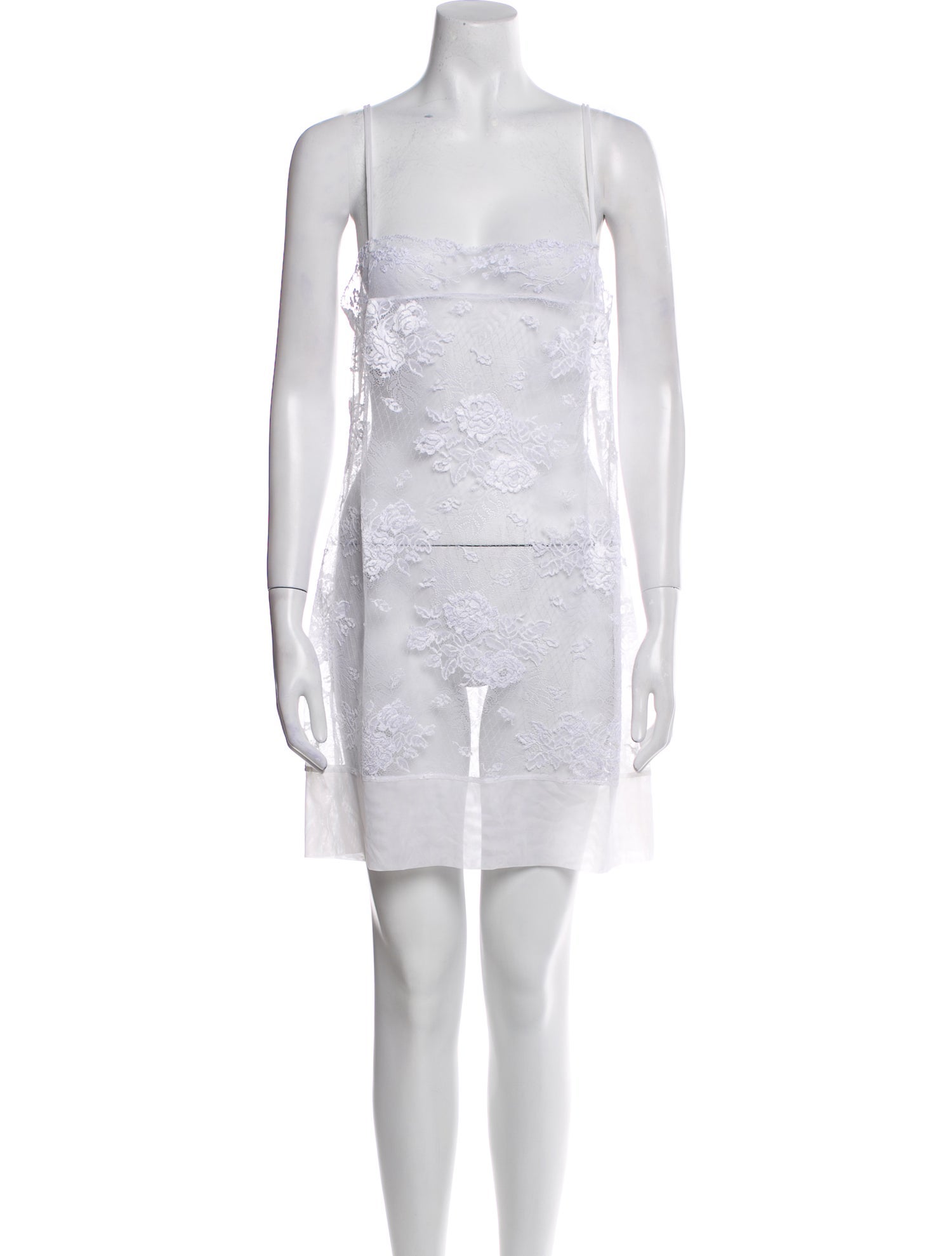 La Perla Nylon Lace Trim Embellishment Nightgown