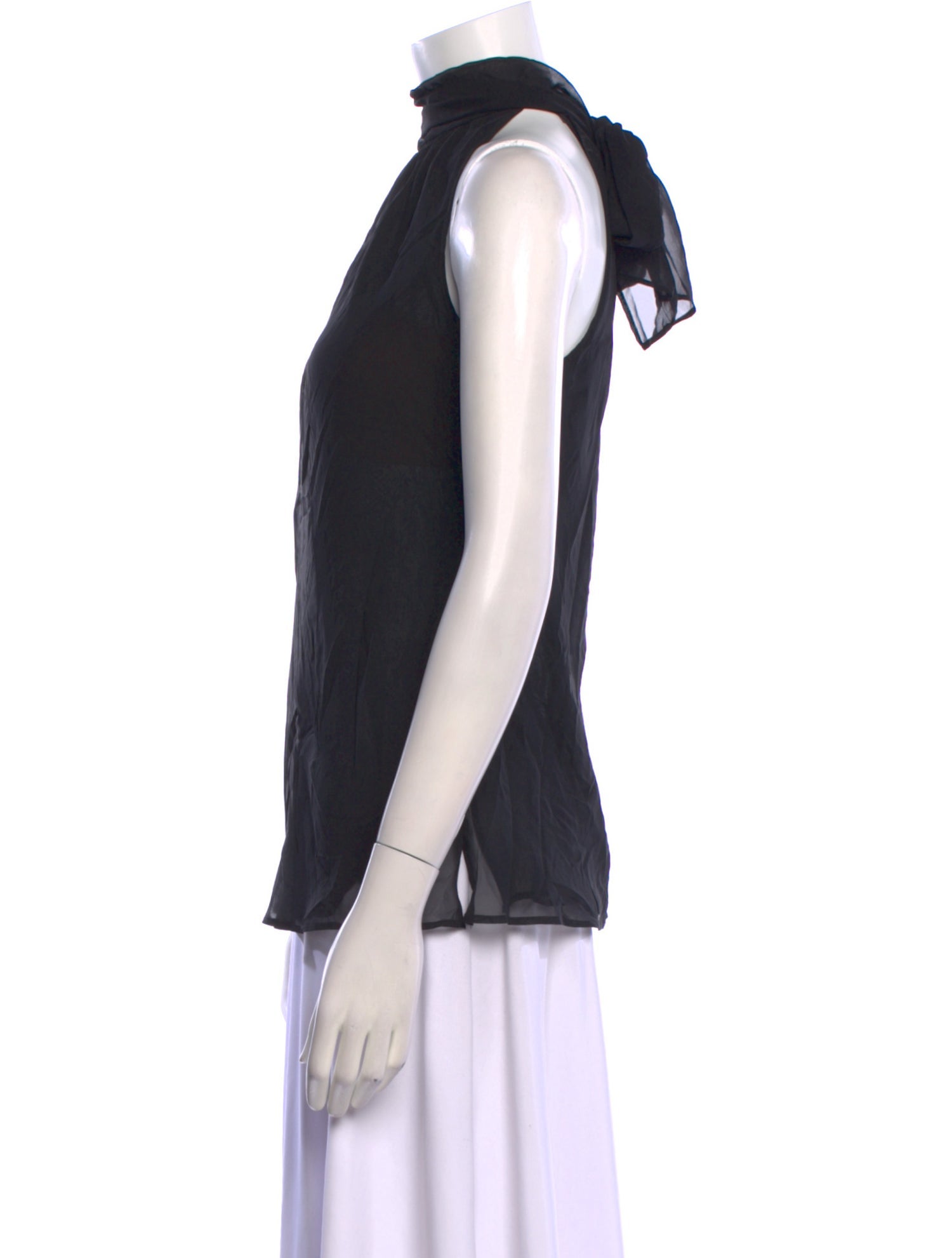 La Perla Vintage Mock Neck Blouse