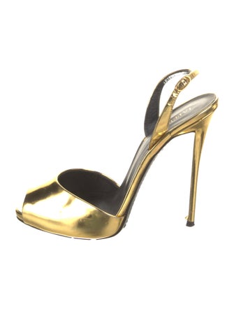 La Perla Patent Leather Slingback Pumps