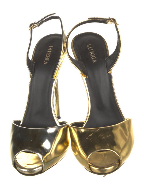 La Perla Patent Leather Slingback Pumps