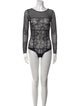 La Perla Lace Pattern Scoop Neck Bodysuit