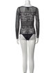 La Perla Lace Pattern Scoop Neck Bodysuit