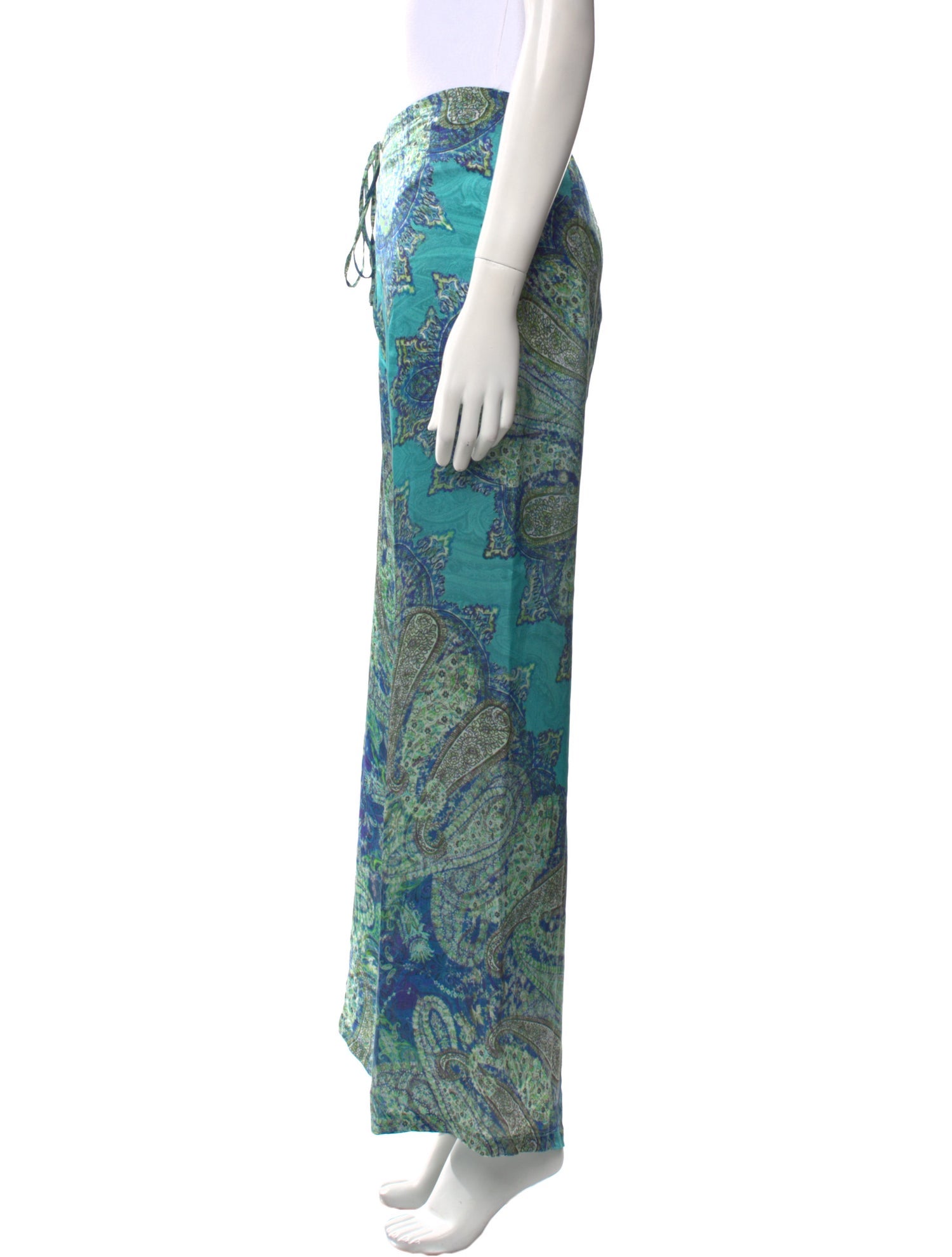 La Perla Paisley Print Wide Leg Pants