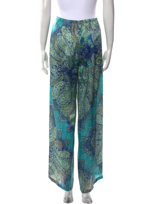 La Perla Paisley Print Wide Leg Pants