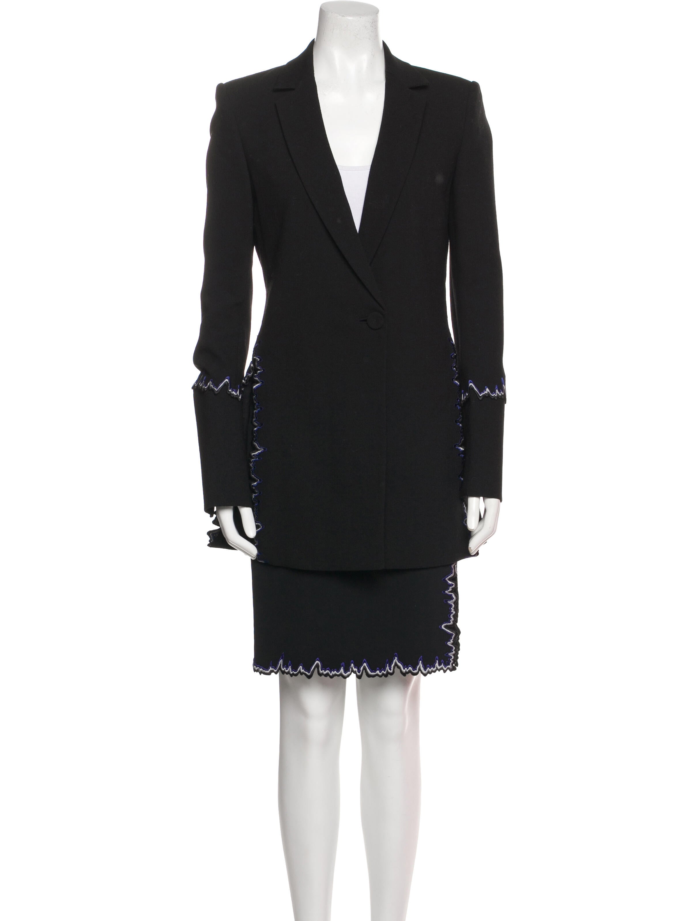 La Perla Virgin Wool Cutout Accent Skirt Set