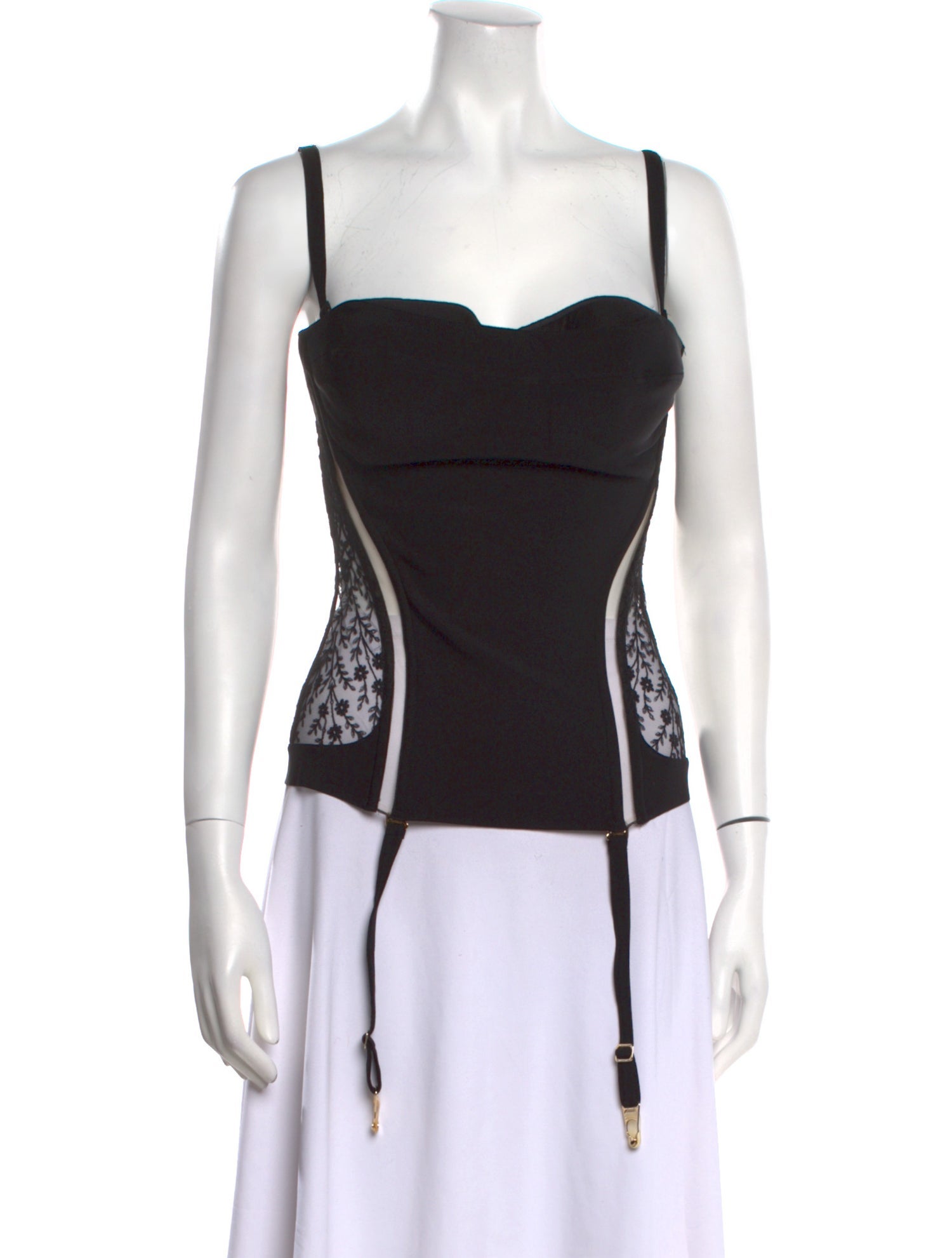 La Perla Square Neckline Sleeveless Top