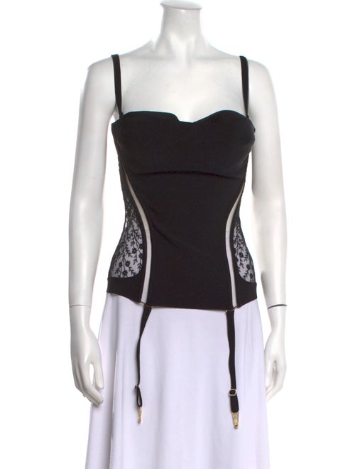 La Perla Square Neckline Sleeveless Top