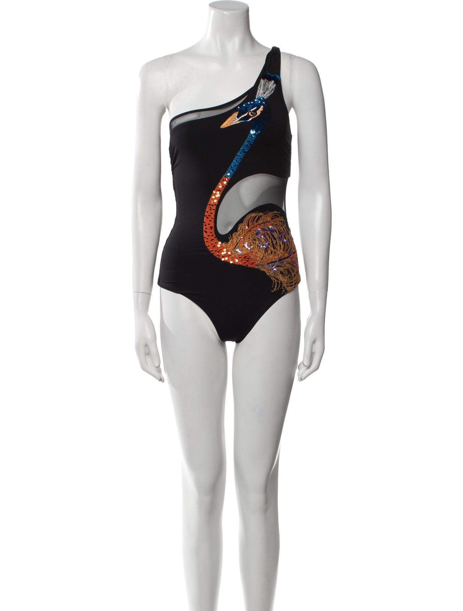 La Perla Graphic Print Sequin Embellishments One-Piece