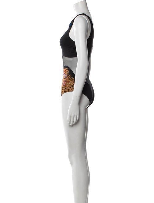La Perla Graphic Print Sequin Embellishments One-Piece