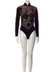 La Perla Lace Pattern Turtleneck Bodysuit