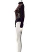 La Perla Lace Pattern Turtleneck Bodysuit