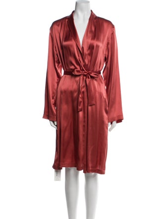 La Perla Silk Lace Trim Embellishment Robe