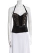 La Perla Lace Pattern Halterneck Crop Top