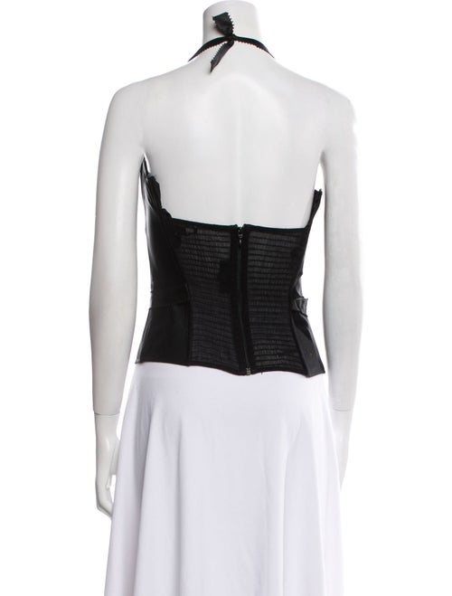 La Perla Lace Pattern Halterneck Crop Top