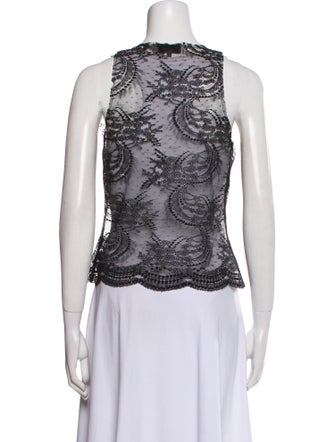 La Perla Nylon Lace Pattern Top