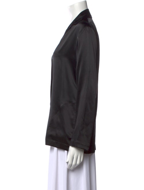 La Perla Silk Long Sleeve Button-Up Top