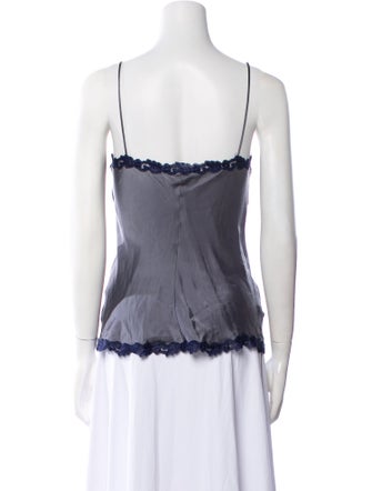 La Perla Silk Lace Pattern Top