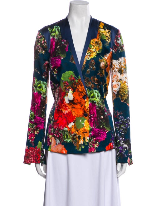 La Perla Silk Floral Print Blazer