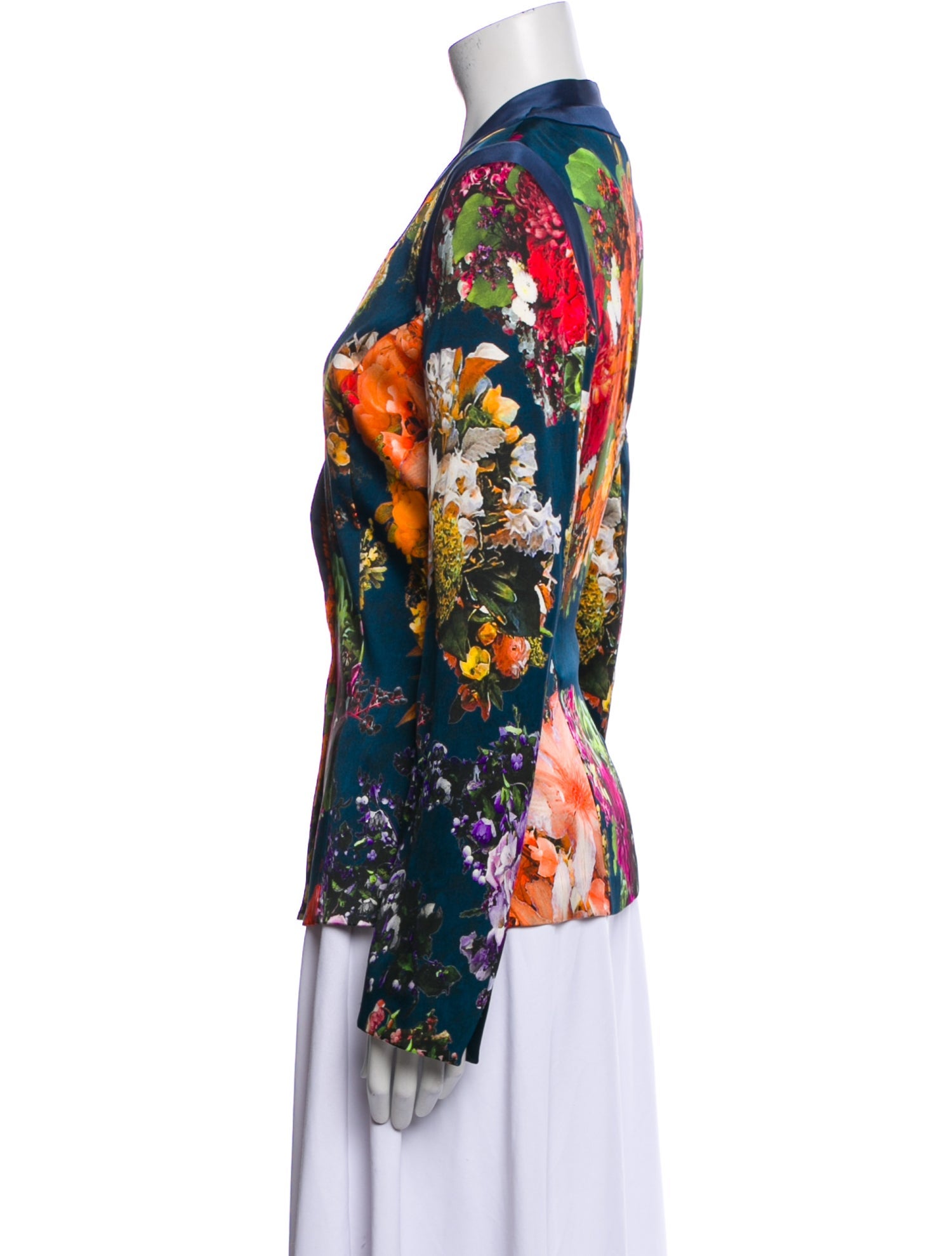 La Perla Silk Floral Print Blazer