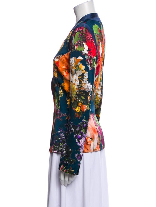La Perla Silk Floral Print Blazer