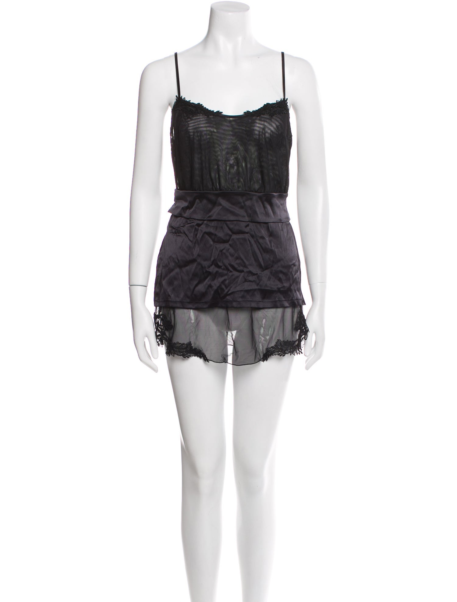 La Perla Silk Lace Trim Embellishment Nightgown