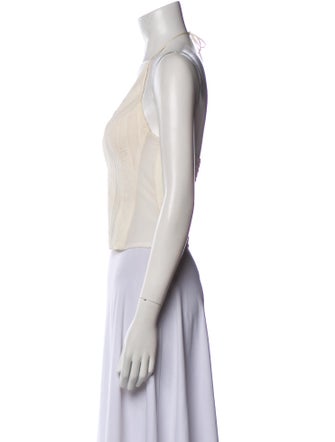 La Perla Silk V-Neck Crop Top