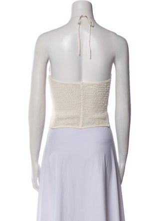 La Perla Silk V-Neck Crop Top