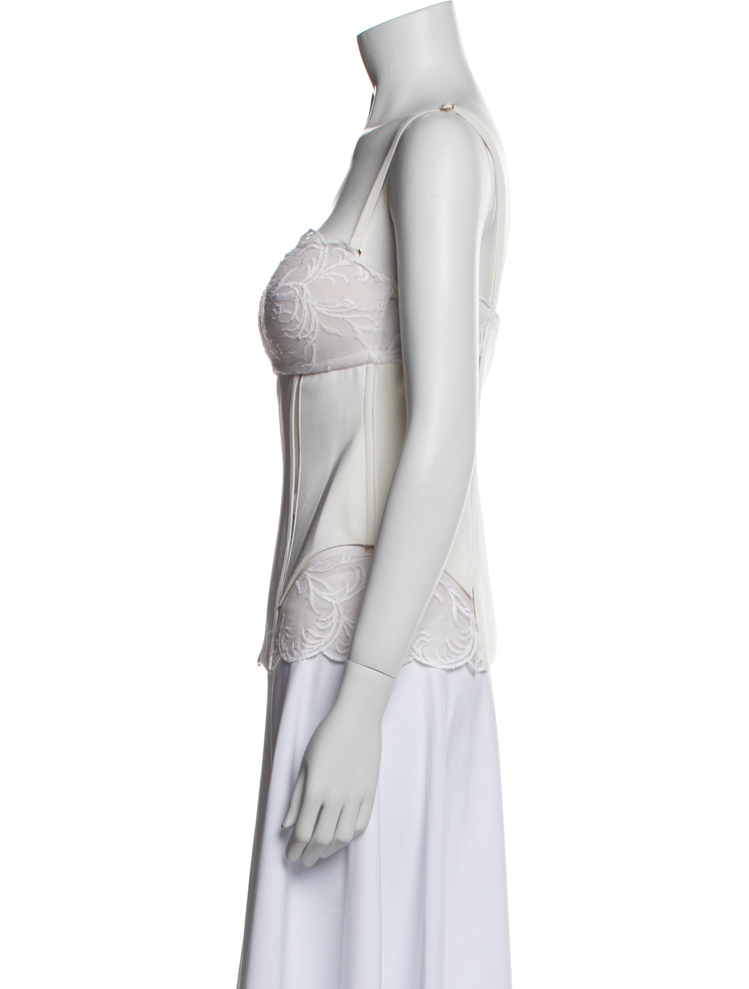 La Perla Square Neckline Sleeveless Top