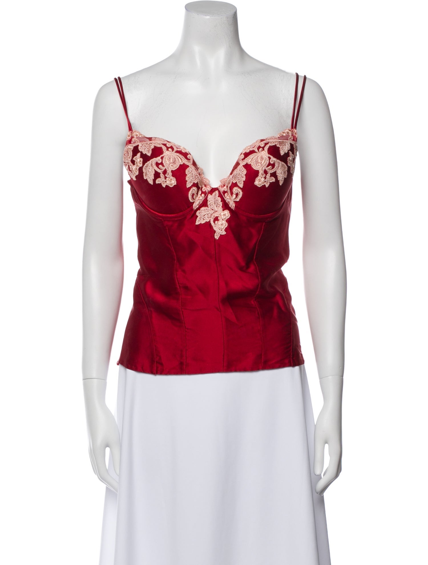 La Perla Silk Square Neckline Top