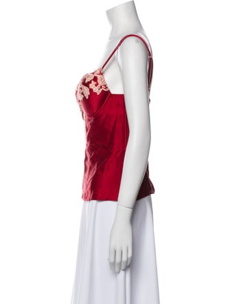 La Perla Silk Square Neckline Top