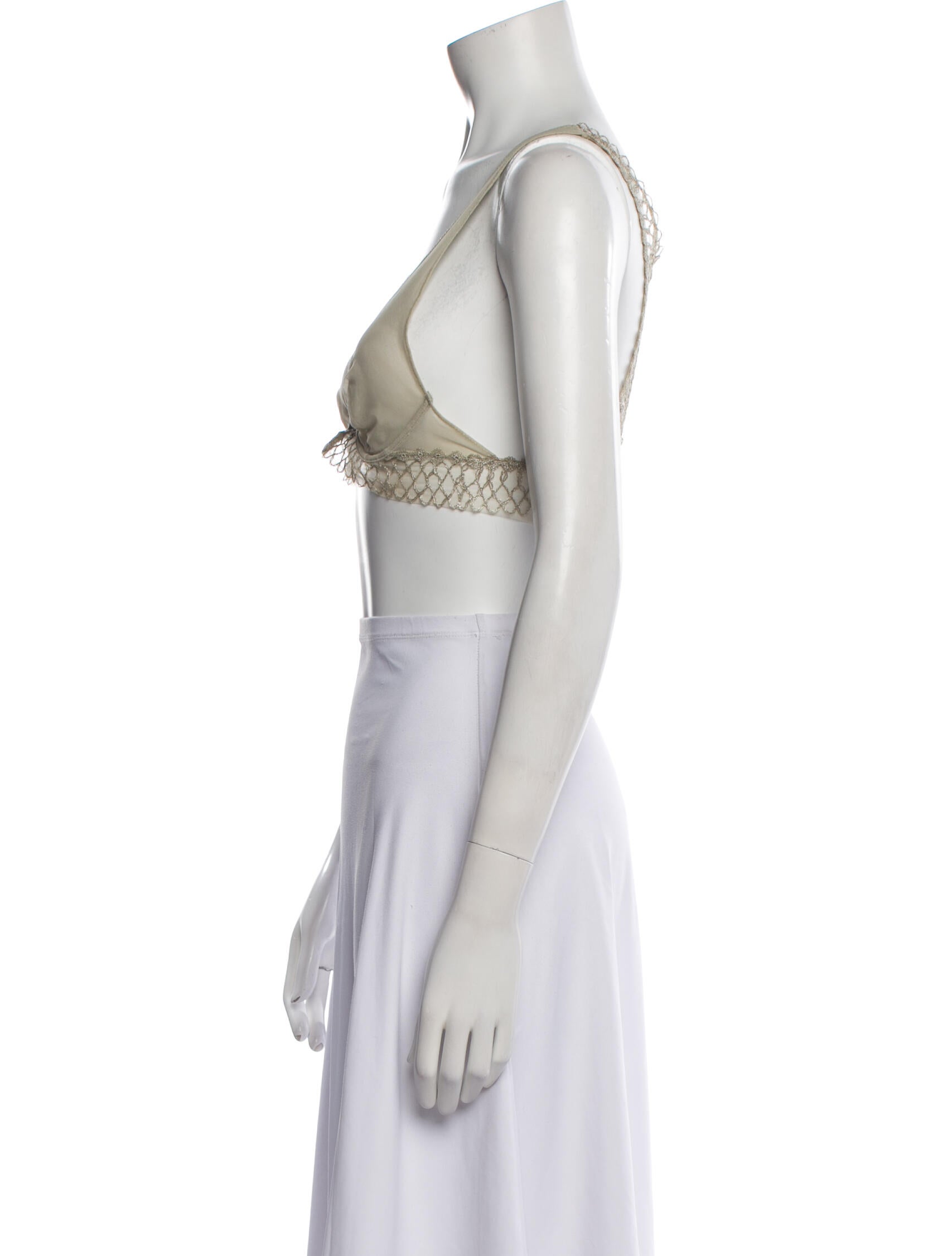 La Perla Vintage V-Neck Crop Top