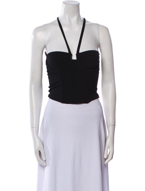 La Perla Halterneck Sleeveless Crop Top
